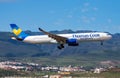 Thomas Cook Scandinavia Airbus A330-300 OY-VKH passenger charter plane landing at Canary, Las Palmas Airport Royalty Free Stock Photo