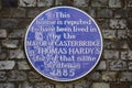 Thomas Hardy Blue Plaque in Dorchester