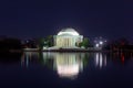 The Thomas Jefferson Memorial at night, Washington DC, USA Royalty Free Stock Photo