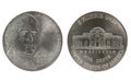 Thomas Jefferson nickel coin