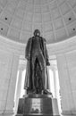 Thomas Jefferson`s Memorial, Bronze Statue of the Past President Royalty Free Stock Photo