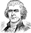 Thomas Jefferson, US President Royalty Free Stock Photo