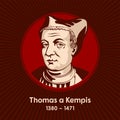 Thomas a Kempis 1380-1471 was a German-Dutch canon regular of the late medieval period and the author of The Imitation of Christ