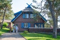 Thomas Mann summer house, old Lithuanian traditional wooden house in Nida, Lithuania