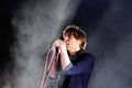 Thomas Mars, singer of Phoenix, French alternative rock band and married with Sofia Coppola, performs at Heineken Primavera Sound