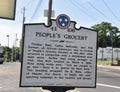 People`s Grocery Historical Marker, Memphis, TN Royalty Free Stock Photo