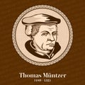 Thomas Muntzer 1489-1525 was a German preacher and radical theologian of the early Reformation Royalty Free Stock Photo