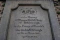 Thomas Riddell grave tombstone in Greyfriars Kirkyard, which was the inspiration for Tom Riddle`s Voldemort character in Harry