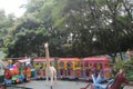 The Thomas small train in amusement park in the SHENZHEN Zhongshan Park