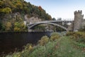 Thomas Telfords Craigellachie Bridge over the River Spey in Scotland