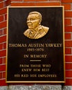 Thomas Yawkey Plaque, Fenway Park, Boston, MA.