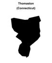 Thomaston outline map Royalty Free Stock Photo