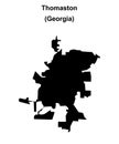 Thomaston outline map Royalty Free Stock Photo