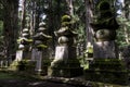 Thombstones at Okunoin cemetery, Koya san, Japan Royalty Free Stock Photo