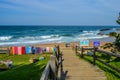 Thompsons bay beach, Picturesque sandy beach in a sheltered cove with a tidal pool in Shaka`s Rock, Dolphin Coast Durban north KZ