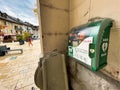 Cpr heart massage machine in public street