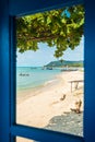 Thong Krut beach with Thai fishing boats, Koh Samui, Thailand Royalty Free Stock Photo