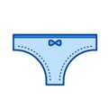 Thong pantie line icon.