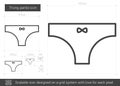 Thong pantie line icon.