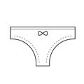 Thong pantie vector line icon.