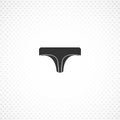 Thong Panties isolated solid icon on white background