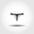 Thong Panties isolated icon. clothes design element