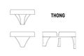 The thong panties for woman vector illustration.