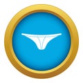 Thongs icon blue vector isolated