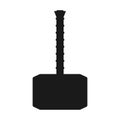 Thor Hammer Icon in trendy flat style Royalty Free Stock Photo