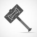 Thor Hammer icon. Vector illustration