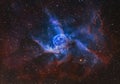 Thor`s Helmet NGC 2359 nebula in  constellation of Great Overdog. Royalty Free Stock Photo