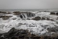 Thor\'s Well, Cape Perpetua, Oregon Royalty Free Stock Photo