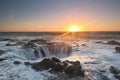 Thor's Well sunset, Cape Perpetua, Oregon