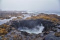 Thor`s Well Views Cape Perpetua on Oregon Coast Spouting Horn Captain Cook Trail. Yachats