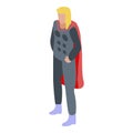 Thor superhero icon, isometric style