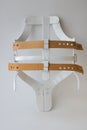 Thoracic Extension Spine Brace for Hyperextension Support. Fractures of the Thoracic Spine hard metal Corset. Back view