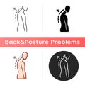 Thoracic kyphosis icon