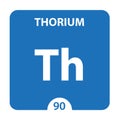 Thorium Chemical 90 element of periodic table. Molecule And Communication Background. Thorium Chemical Th, laboratory and science Royalty Free Stock Photo