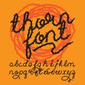 Thorn alphabet vector font