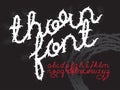 Thorn alphabet vector font