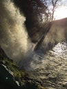 Thornton force waterfall, ingleton falls Royalty Free Stock Photo