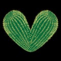 Thorny heart. Vector thorny cactus in the shape of heart illustration