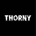 Thorny typography expressive work on black background Royalty Free Stock Photo