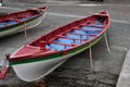 Whaleboats in port of Velas, Sao Jorge Island Royalty Free Stock Photo