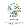 Thoroughness concept icon