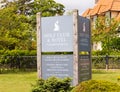 Sign promoting the Thorpeness Golf Club and Hotel. UK