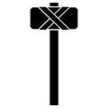 Thors hammer, vector illustration Royalty Free Stock Photo