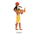 Thoth, Ibis-headed god of Ancient Egypt. Old Egyptian deity of writing, wisdom, science. Mythological religious