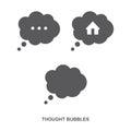 Thought Bubble Carbon Icons. A professional, pixel-aligned icon
