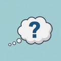 Thought Bubble with Question Mark, Inquiry and Doubt, vector design Generative AI Royalty Free Stock Photo
